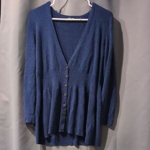 NIC+ZOE Deep Blue Cardigan Sweater